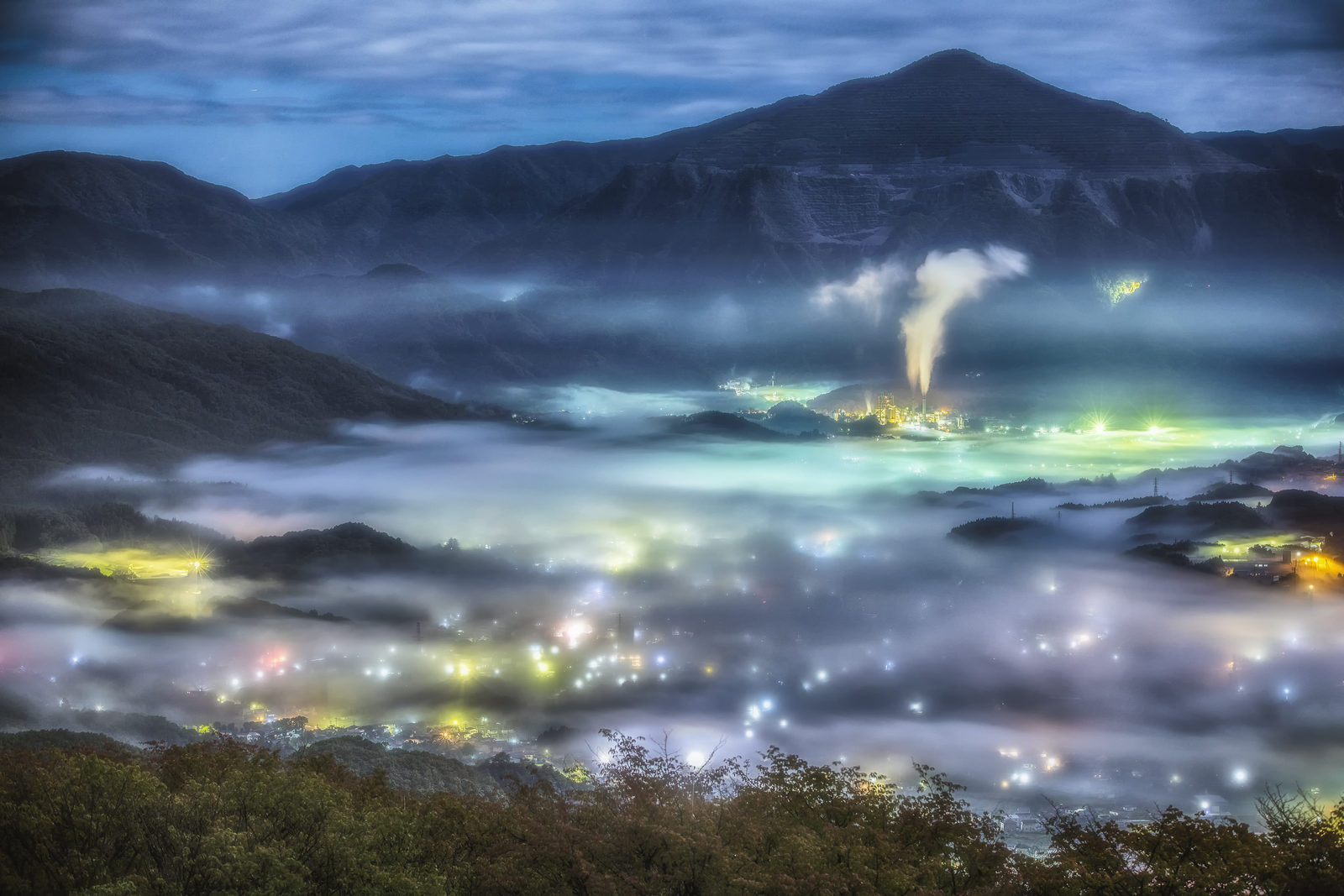 美の山公園 秩父雲海の夜（美の山公園・埼玉県）